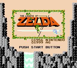 Tampilan awal Legend of Zelda